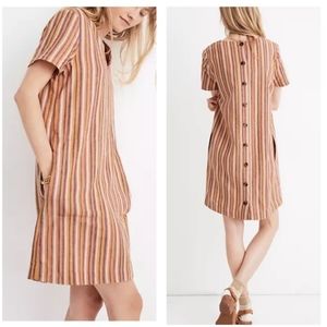 Madewell Button Down Striped Mini Dress